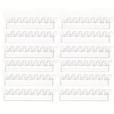 12-teiliges, wandmontiertes Schmuckregal, schlicht und transparent, Organizer für Ohrringe, Halsketten und Armbänder, Aufbewahrungsregal für Zuhause, Valentinstagsgeschenk