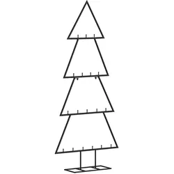 vidaXL Metall-Weihnachtsbaum für Dekorationen Schwarz 90 cm