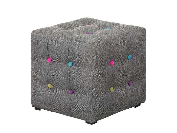 Pouf cubique 40 x 40 x 40cm Gris/Gris