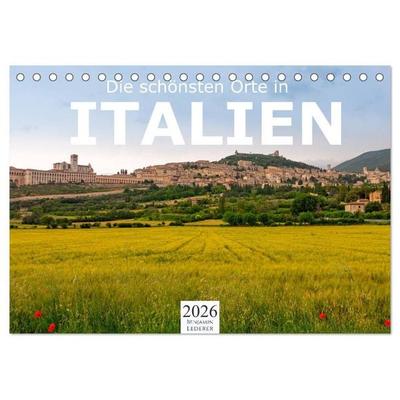 Die schönsten Orte in Italien. (Tischkalender 2026 DIN A5 quer), CALVENDO Monatskalender