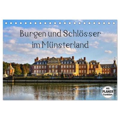 Burgen und Schlösser im Münsterland (Tischkalender 2027 DIN A5 quer), CALVENDO Monatskalender