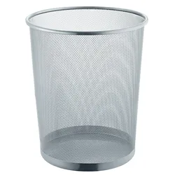 helit Papierkorb Mesh Metall 23l silber Packung mit 12 Stück