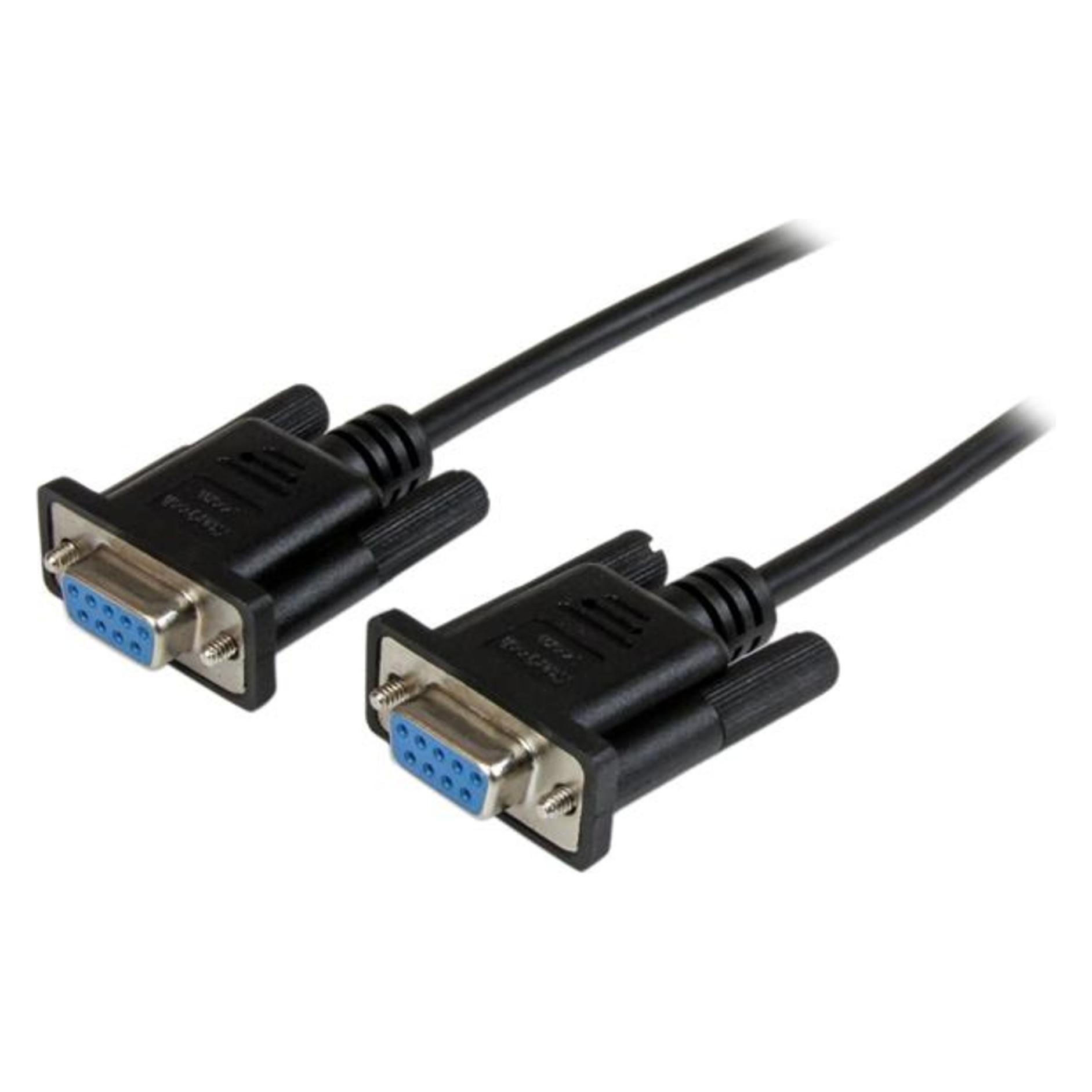 StarTech 2m Black Db9 Null Modem Cable (2 m) (SCNM9FF2MBK)