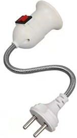 Uplifted Goods Plug In Lamp Socket Holder For Simple Portable Lighting b Eu