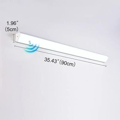 Inspire Curations Minimalist Long Strip Outdoor Wall Light With Motion Sensor Waterproof LED Garden Sconce white90cm Sensor Warm Light