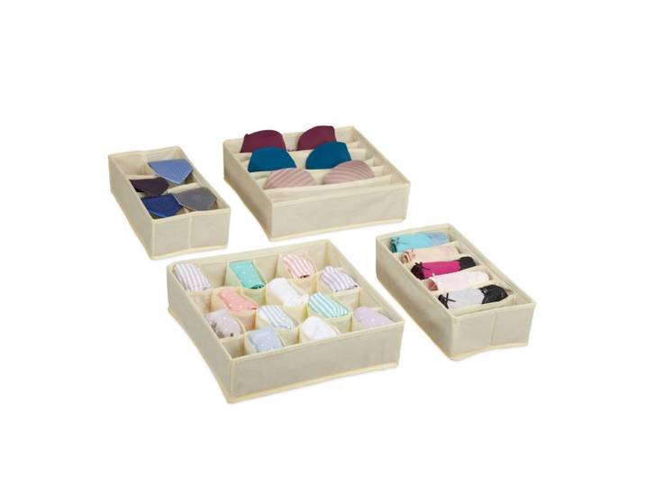 Relaxdays 4 tlg. Unterwäsche Organizer Set