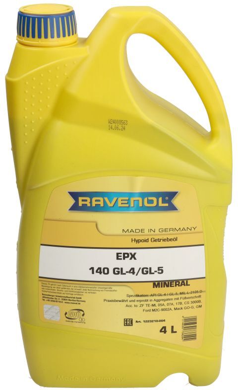 Huile de transmission RAVENOL 1223210 EPX 140W 4L