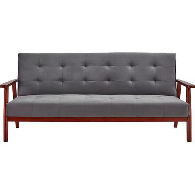Schlafsofa SALESFEVER "Skagen 3-Sitzer Sofa", grau (dunkelgrau), B:190cm H:81cm T:85cm, 100% Polyester, Sofas, Schlafsofa, Holzgestell Sofa: Entspannung und Schlaf auf 190cm Breite