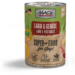 MAC's SuperFood Hundenassfutter Lamm&Gemüse 6x 400 Gramm