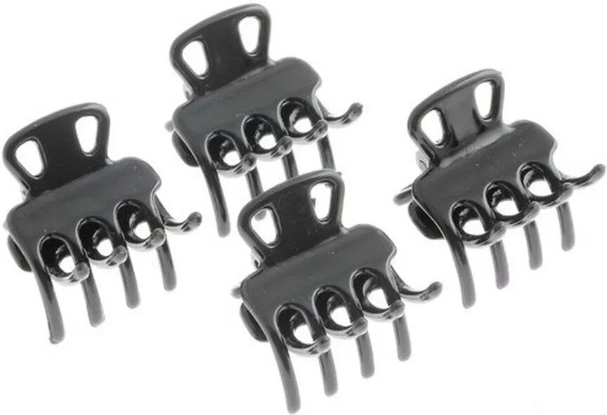 Trisa Haarschmuck - Klemme, Klemme Kunststoff, 4 Stück, Black