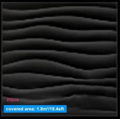 Uplift Essentials 20 Piece 3D Decorative Wall Panel Set 340 Black