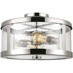 Elstead Lighting, Deckenleuchte, Harrow Deckenleuchte E27 2-fach 26cm Poliertes Nickel (E27)