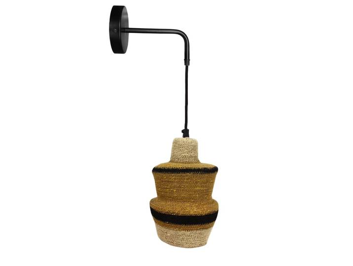 Applique en jonc de mer naturel et ocre