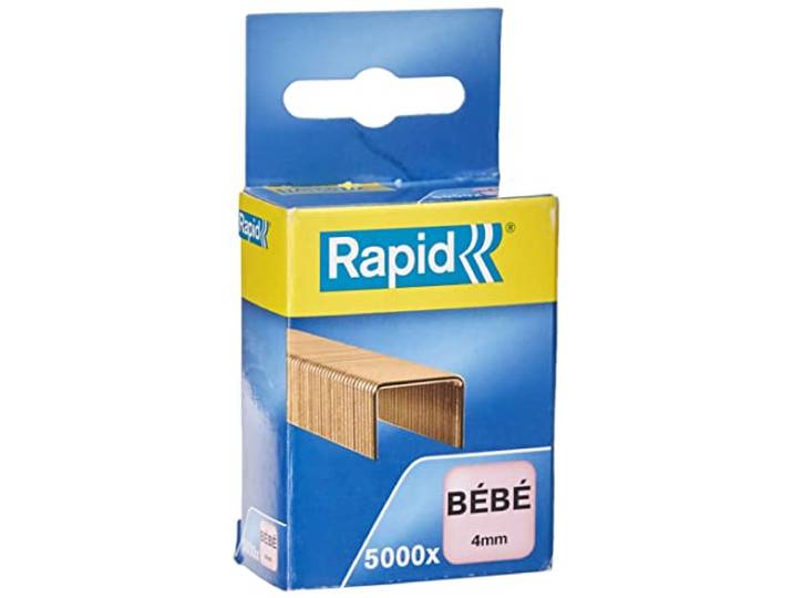 Rapid Bebe nietjes, lengte 4 mm, nietjes tot 15 vellen, sterk koperdraad 5000 Agrafes