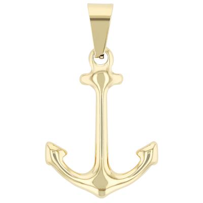 Ankeranhänger AKZENT "Cindy, langlebig", gold (goldfarbig), Schmuckanhänger, Damen, Edelstahl