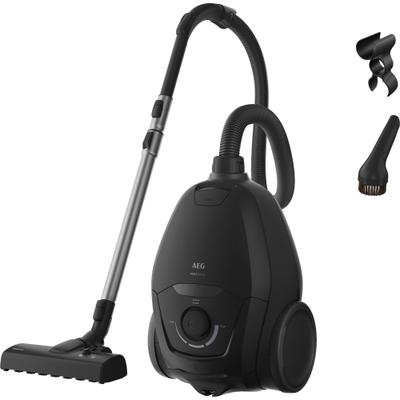 AEG Bodenstaubsauger "VX83-2EBR", schwarz (ebony schwarz), B:30cm H:23,7cm T:43,9cm, Bodenstaubsauger, Leise 64 dB & kraftvolle Reinigung mit HEPA auf Hart‑ & Teppichböden
