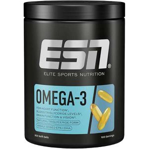 ESN Omega-3 Caps, hochdosiert, 300 Kapseln, Fischöl mit 400mg EPA & 300mg DHA, je Tagesportion 2250 mg
