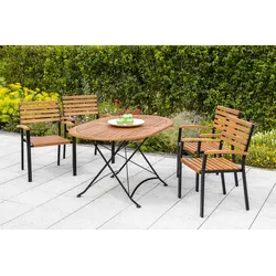 Merxx Schlossgarten Set 5tlg. Klapptisch oval
