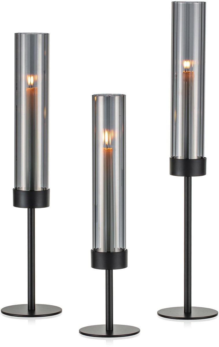 Solidchoice Kaarsenstandaard - Set van 6 metalen kaarsenhouders voor vintage decoratie
