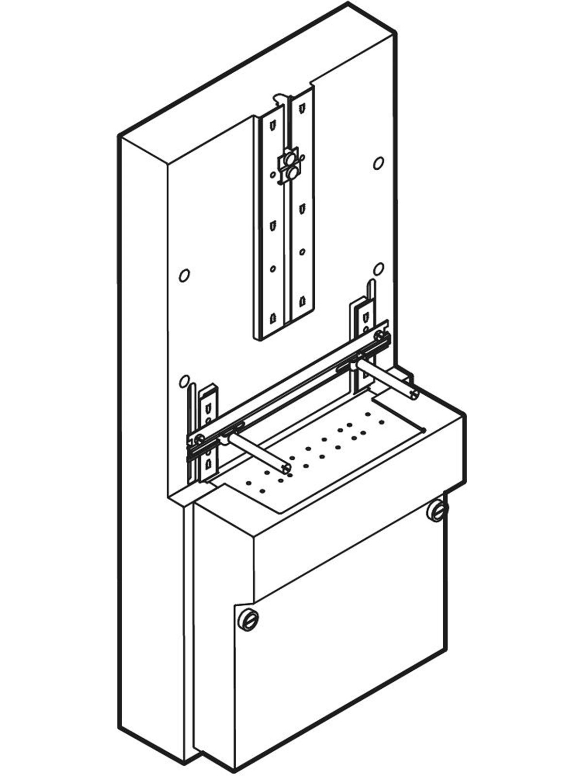 LK empty consumer unit - um-l - light grey - for cable conne