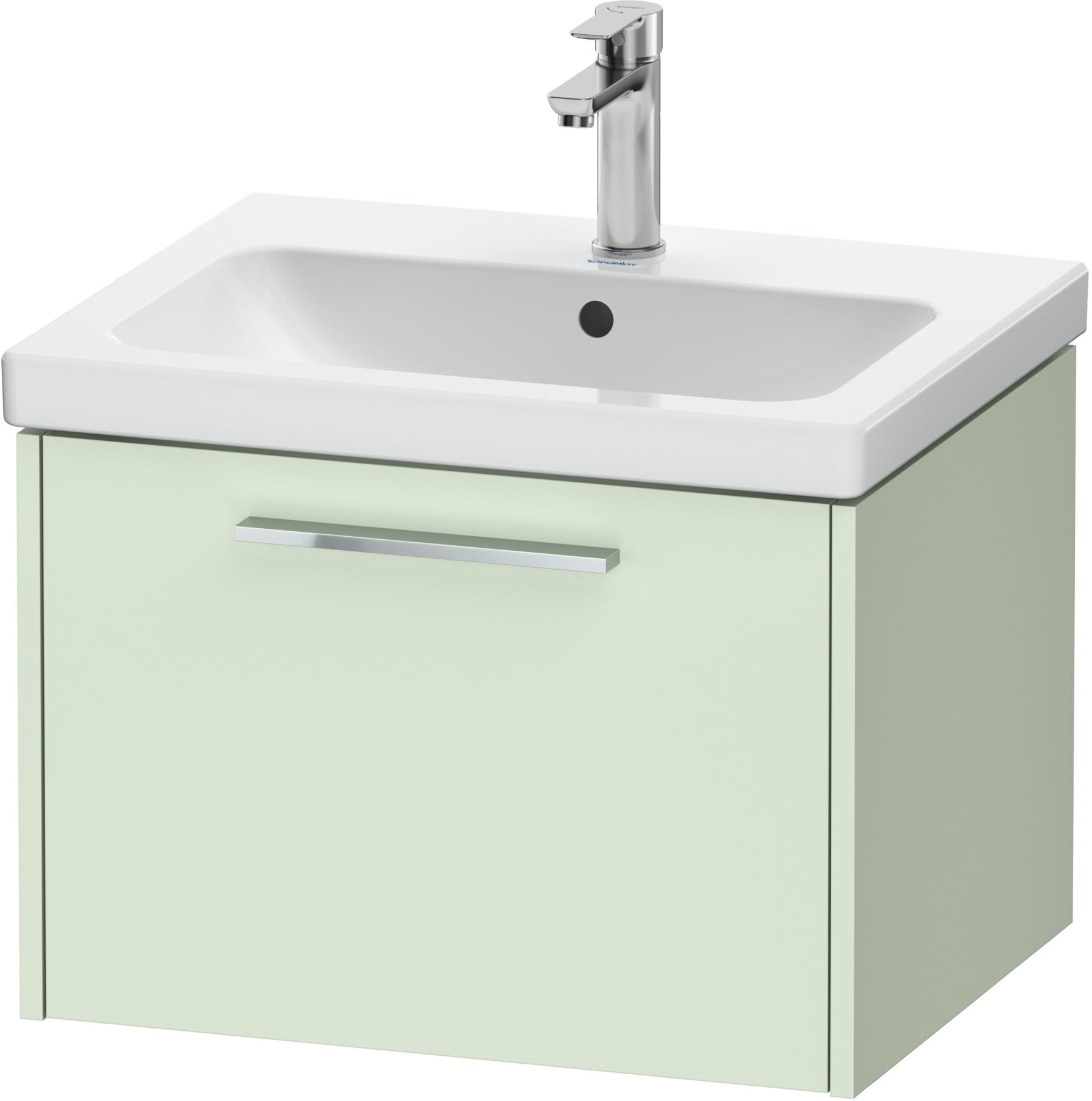 Duravit Waschtischunterschrank D-Code 58,4x40x46cm, 1 Ausz., grün ma, Gr. chr (DC4665010HH0000)