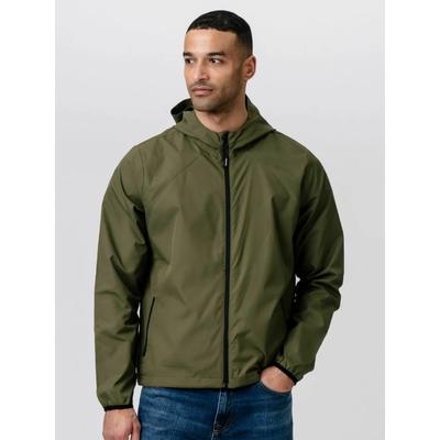 Outdoorjacke TEESHOPPEN "TEESHOPPEN Jacket Shell Jacket", Herren, Gr. XL, grün (olive), Obermaterial: 100% Polyester, Jacken Outdoorjacke