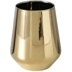 Boltze Trinkglas Adora metallic, 11 cm, Ø 8,9 cm, Gold