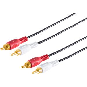 S-Conn Audiokabel 40504, 2,5m, 2x Cinch / 2x Cinch, Stereo