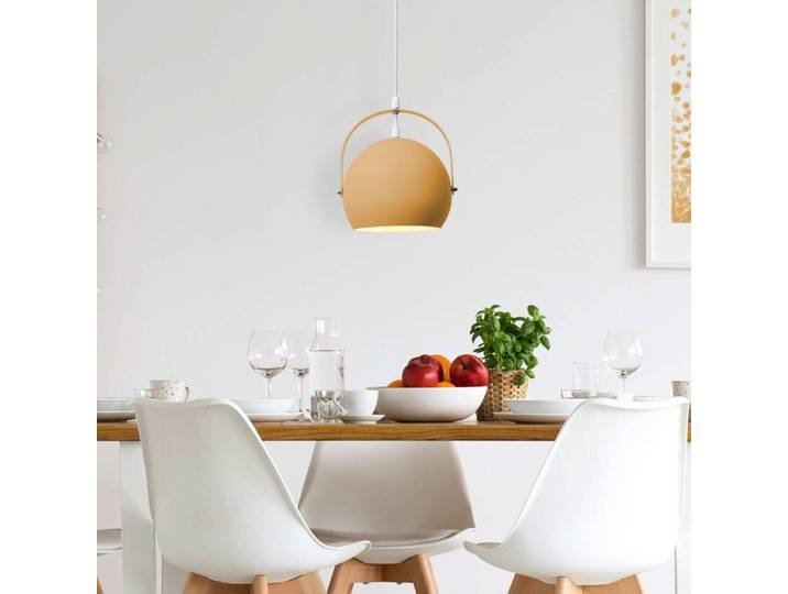 Näve Hängelampe Colorado, dimmbar, gelb / orange, für Wohn- / Esszimmer, Metall, Vintage, Pendelleuchte