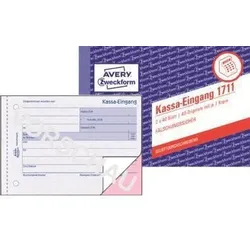 Avery Zweckform Kassa-Eingangsbuch 1711 DIN A6 quer 2fach
