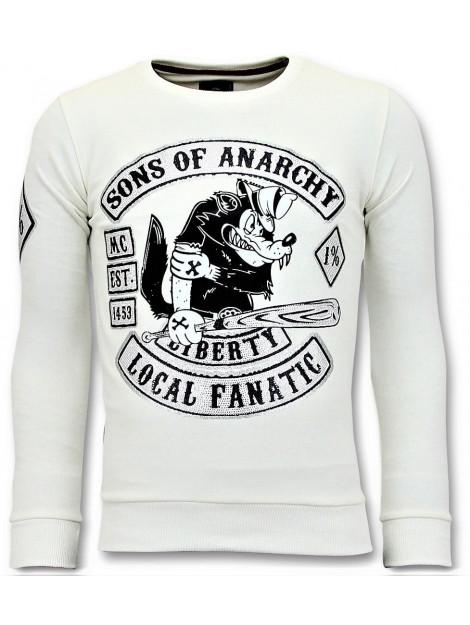 Local Fanatic Rhinestones sweater sons of anarchy trui