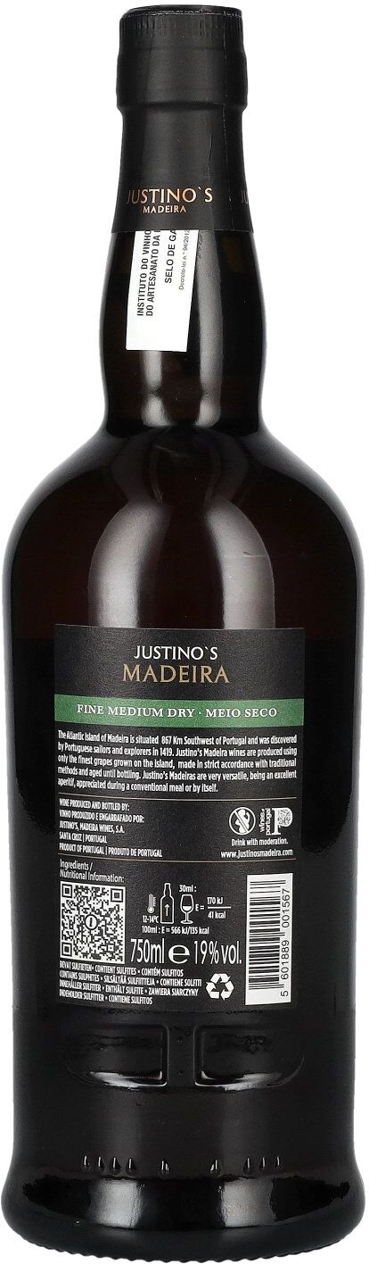 Justino's Madeira Wines Justino's Madeira FINE MEDIUM DRY 19% Vol. 0,75l