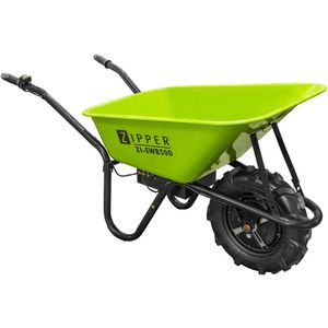 Zipper Schubkarre ZI-EWB500, Tragkraft 150kg, 24 V / 12 AH Akku, mit Ladegerät & Elektroantrieb, 75 Liter