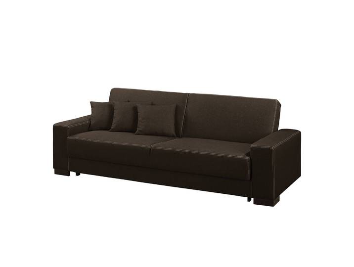 Schlafsofa Braun/Dunkelbraun Webstoff 233 x 83 x 96cm Modern