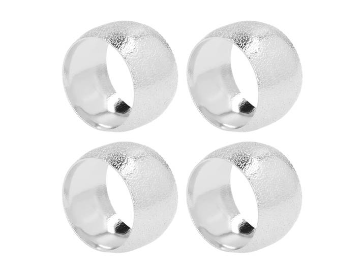 QUVIO Servetringen - Set van 4 - Zilver