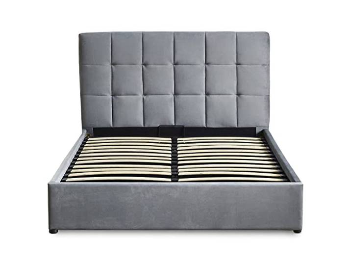 Menzzo Bett, silberfarben, L189 x T217 x H106 cm