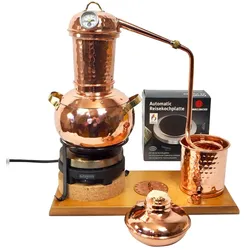`CopperGarden®` Destillieranlage Arabia 2 Liter Tischdestille  Elektrisch & Thermometer