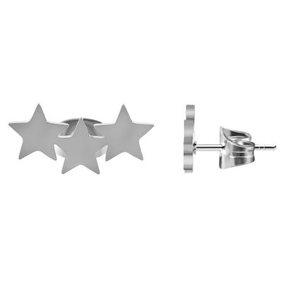 Paar Ohrstecker ADELIA´S "Ohrringe – Ohrstecker aus Edelstahl", Damen, Gr. Damen, Edelstahl, silber, Ohrringe, Ideal zum Verschenken – schlicht und stilvoll