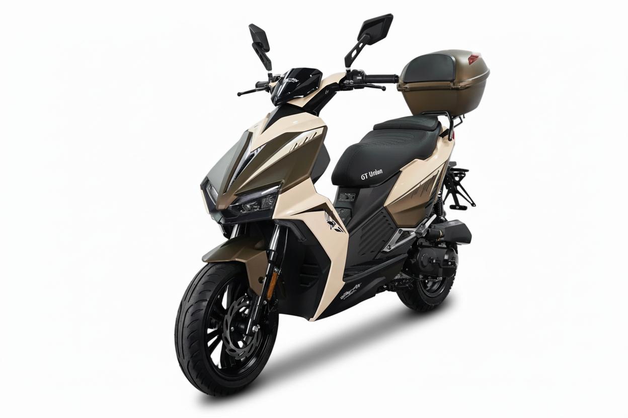 Motorroller Matador A7, 50ccm 25 km/h, Euro 5, coffee mit Top Case, GT Union