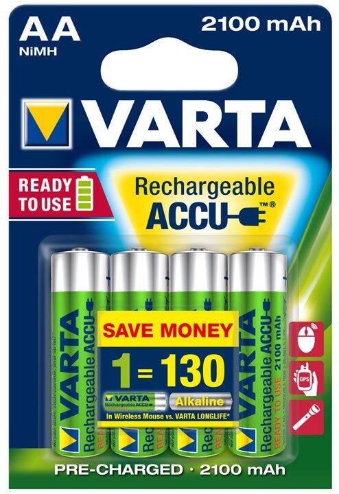 PILHA VARTA REC AA 2100MAH R2U B4