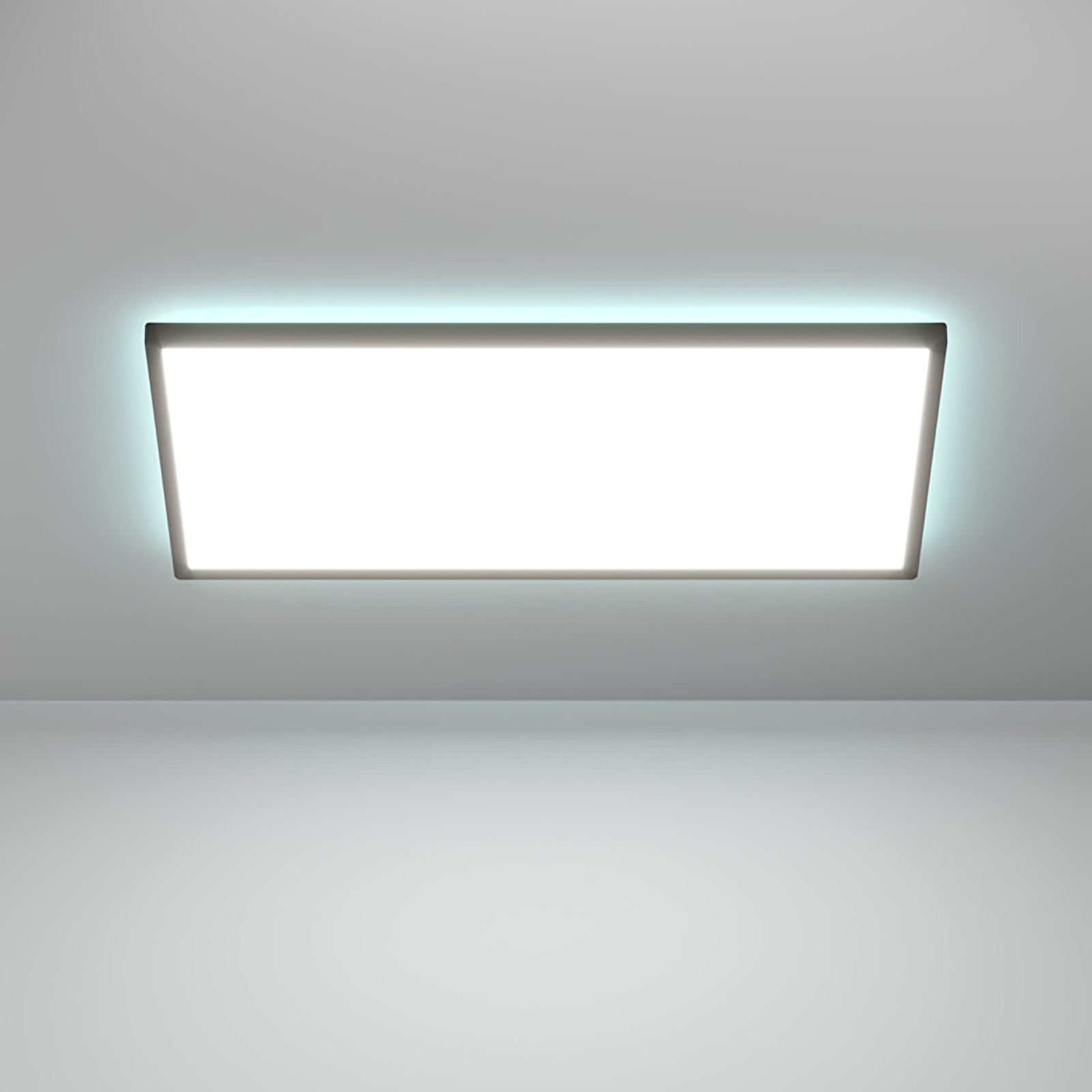 Eglo Rovito-Z Slimme vierkante badkamer LED-plafondlamp - zwart - B: 57 cm, D: 30 cm