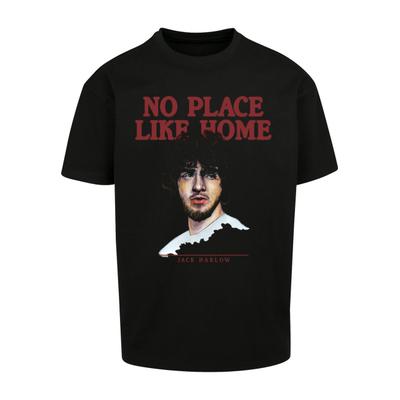 T-Shirt MERCHCODE "Merchcode Herren Jack Harlow no place like Home Tee", Herren, Gr. S, schwarz, 100% Baumwolle, bedruckt, oversize, Rundhals, Shirts T-Shirt