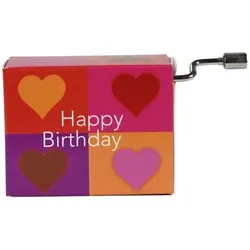Fridolin Spieluhr - Happy Birthday, Rechtecke mit Herzen