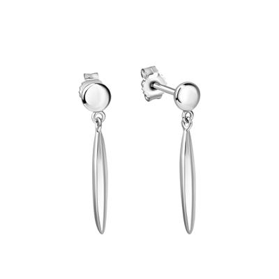 Paar Ohrhänger VIVANCE "925/- Sterling Silber rhodiniert glanz", weiß, Ohrringe, Damen, one-size, Silber 925 (Sterlingsilber)
