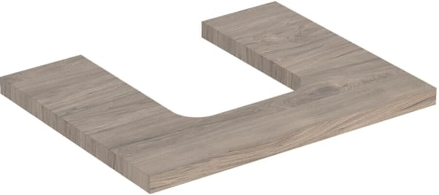Geberit Waschtisch-Platte One 60x3x47cm, N hick./Mela Holz, AS mit. (505271006)
