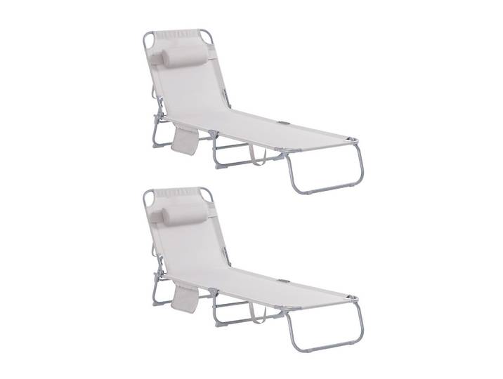 SONNENLIEGE 2er Set Beige