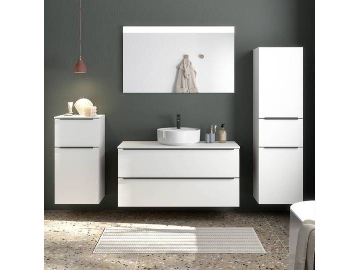 Badezimmerset MYBA XXXIX 4-teilig 210cm Weiß/Weiß
