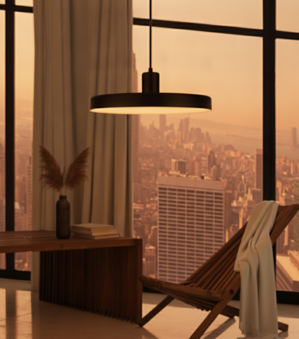 Nova Luce Design hanglamp Chioto zwart rond metalen Ø 60 cm