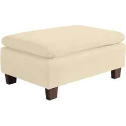 POLSTERHOCKER Kaylil Flachgewebe beige