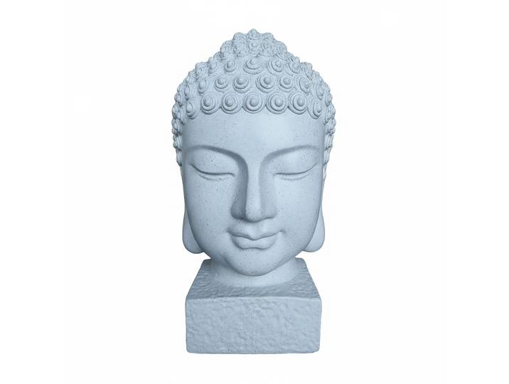 Buddha-Kopf 70cm Weiss